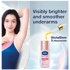 مزيل عرق فازلين جلوتاثيون، المعروف أيضًا باسم "فازلين جلوتاجلو"، هو منتج يهدف إلى تفتيح بشرة الإبط وتوفير حماية من العرق والرائحة لمدة تصل إلى 48 ساعة